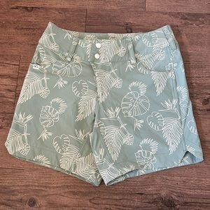 Wild Rye Cycling Shorts Monstera Printed